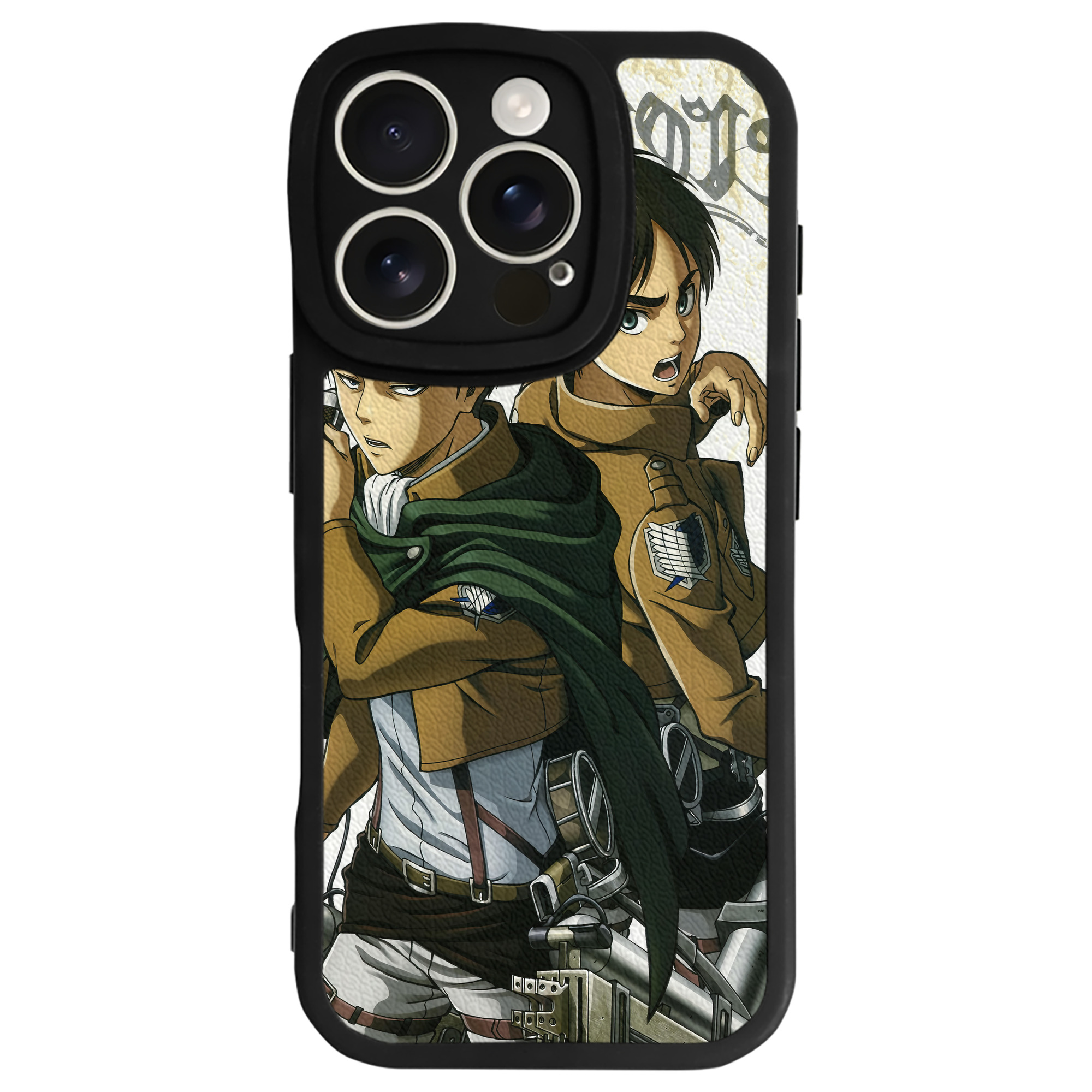 （画像用） 進撃の巨人 Attack on Titan 【iPhone 16シリーズ対応】シリコンスマホケース（レザー調） 材質：シリコン
